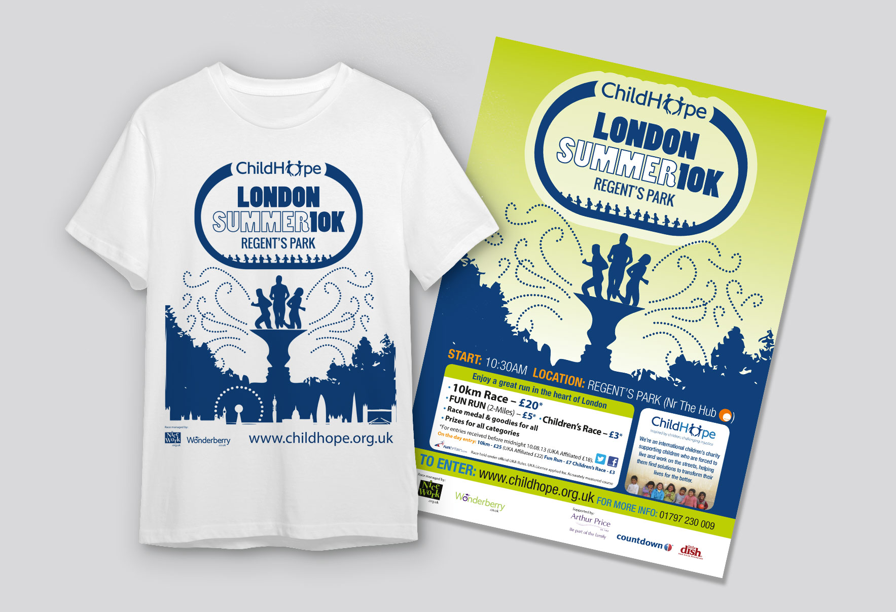 ChildHope Fun Run T-shirt & poster