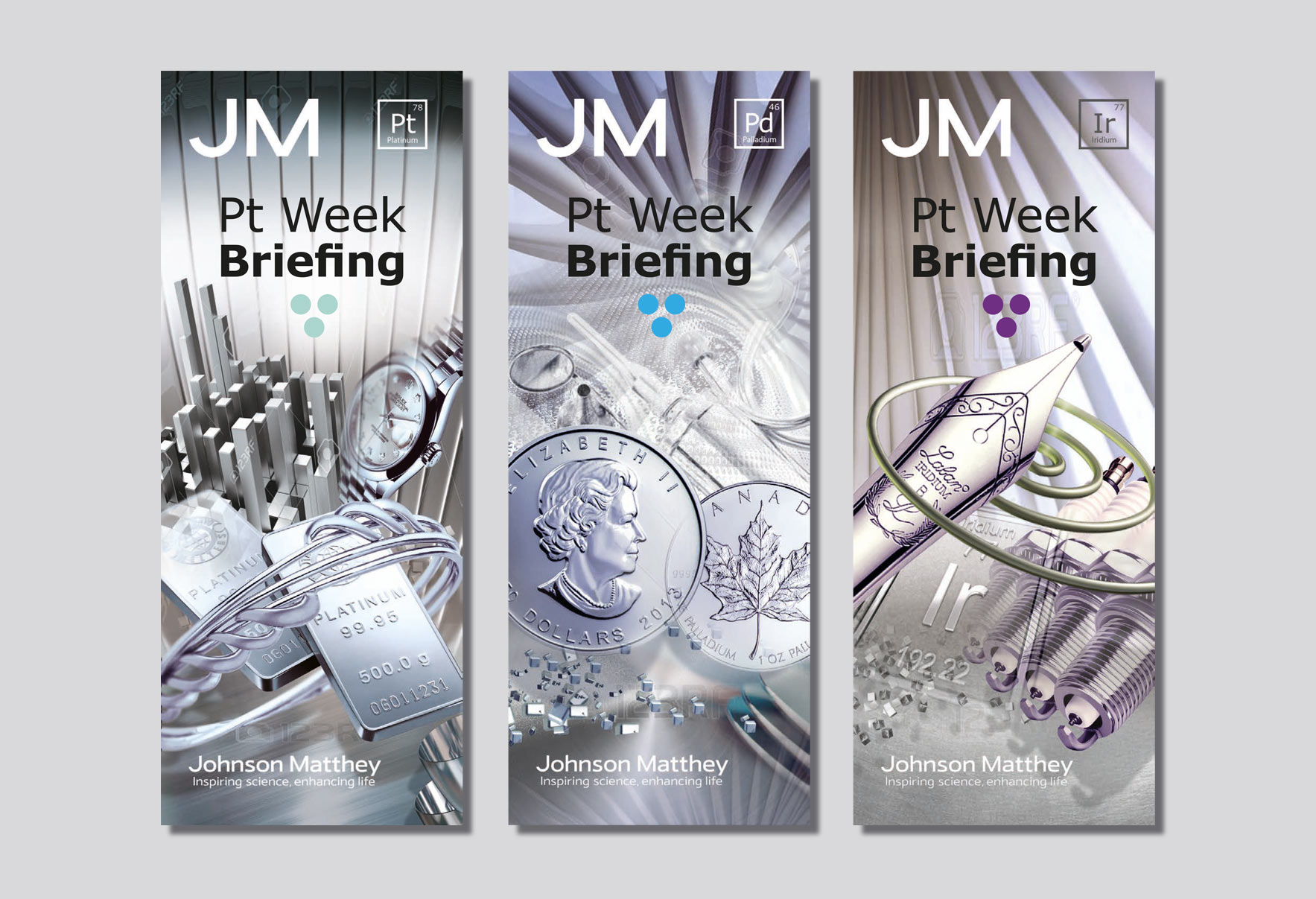 Johnson Matthey Pt week Platinum, Palladium & Iridium banners