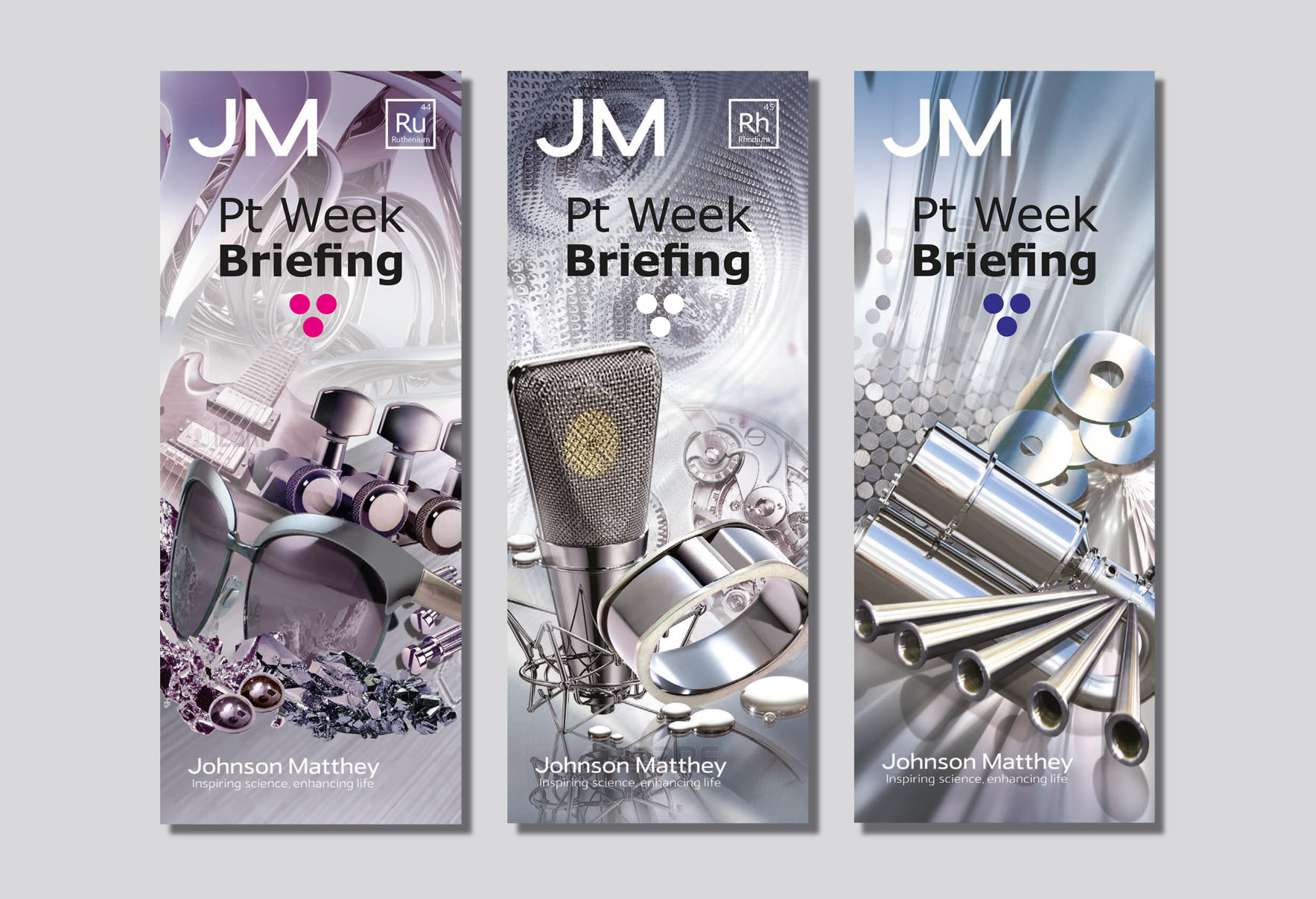 Johnson Matthey Pt week Ruthenium, Rhodium & generic banners