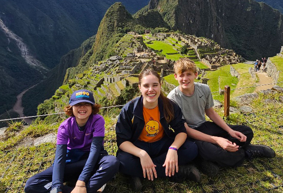 Teens at Machu Picchu